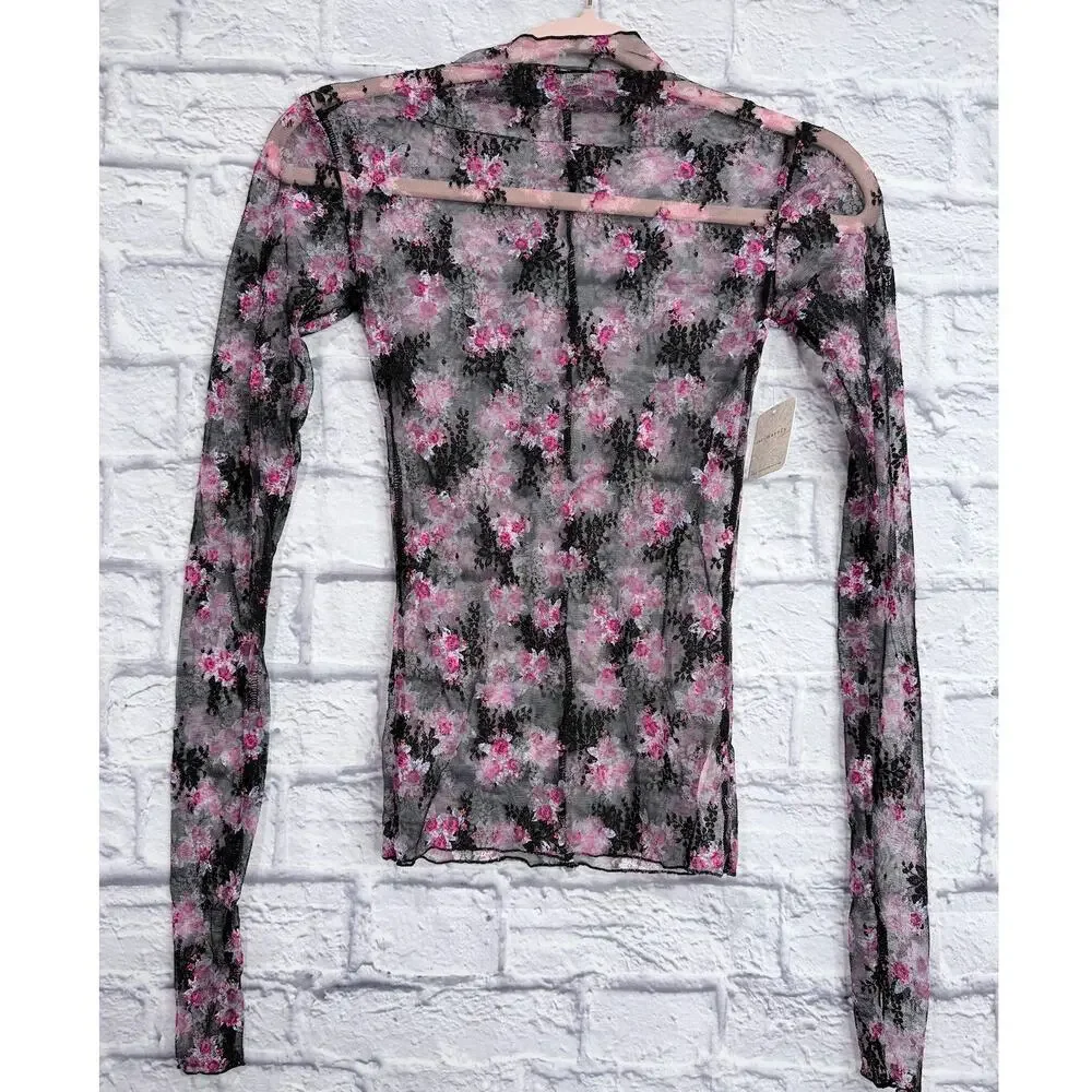 FREE PEOPLE Lady Lux Floral Shirt XS NWT
